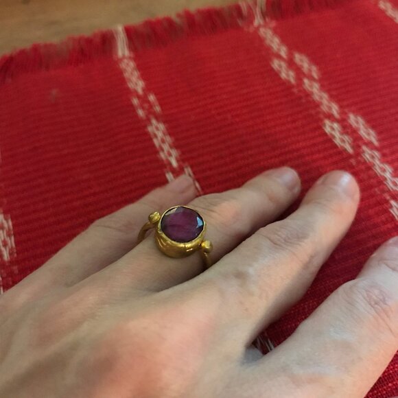 Ottoman Hands Siena Ruby Cocktail Ring - Picture 6 of 6